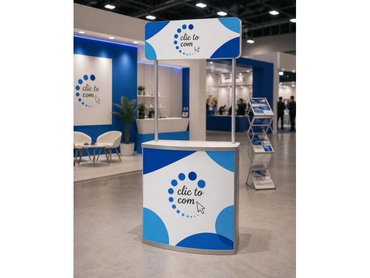 Comptoir d'accueil visuel PVC